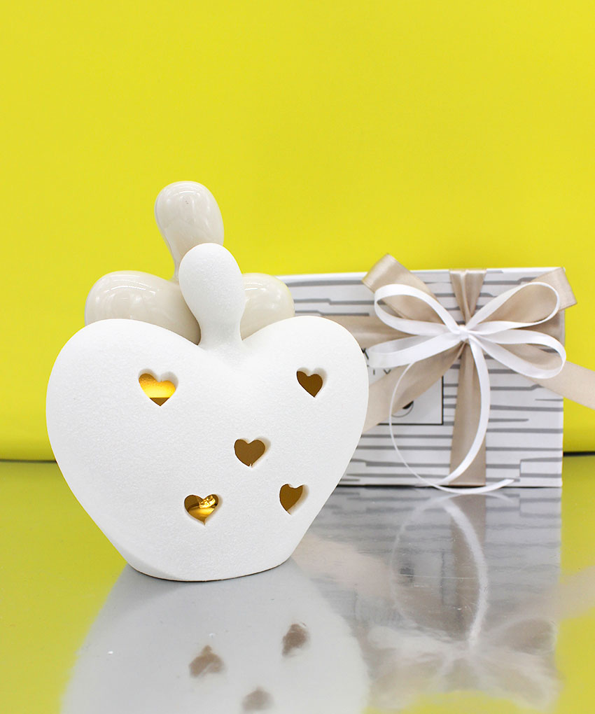 Bomboniera Matrimonio Completa di Confezione - Coppia Sposi Luce Led