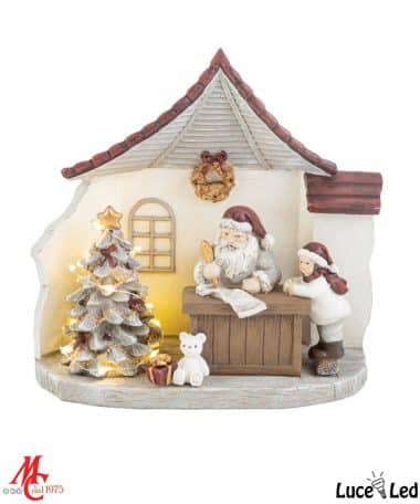 Casetta Babbo Natale - luce Led