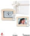 Bomboniera Matrimonio – Set 2 Pezzi - Portafoto e Orologio decoro Sposi