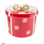 Scatola Natalizia Ceramica rossa Tonda Brand: Christmas Collection Materiale: Ceramica Misure: 17cm x 17cm x h.15cm Colore: Rosso - Bianco - Oro