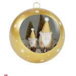 Palla Oro Decoro Babbo Natale con Led