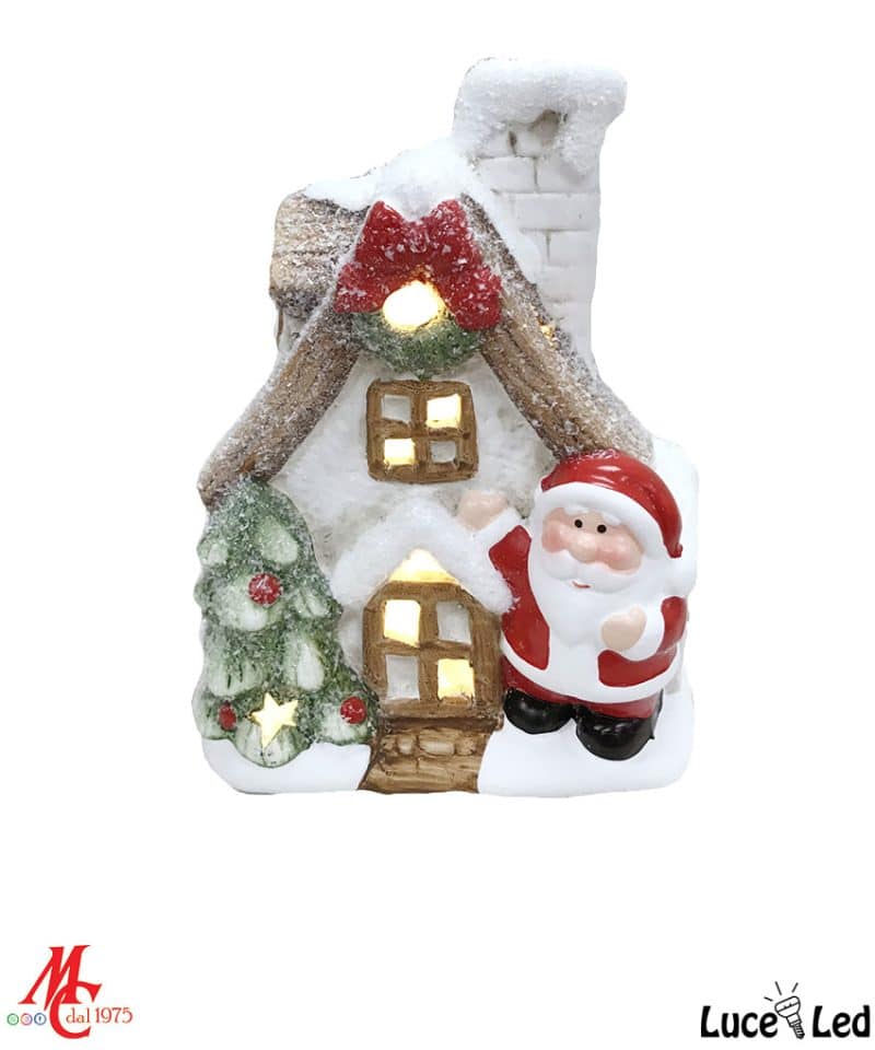 Casetta di Babbo Natale con led