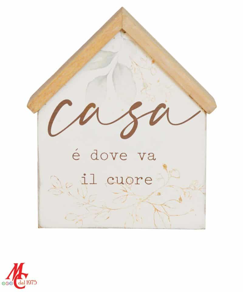 Quadro targa "Casa è dove va il Cuore"