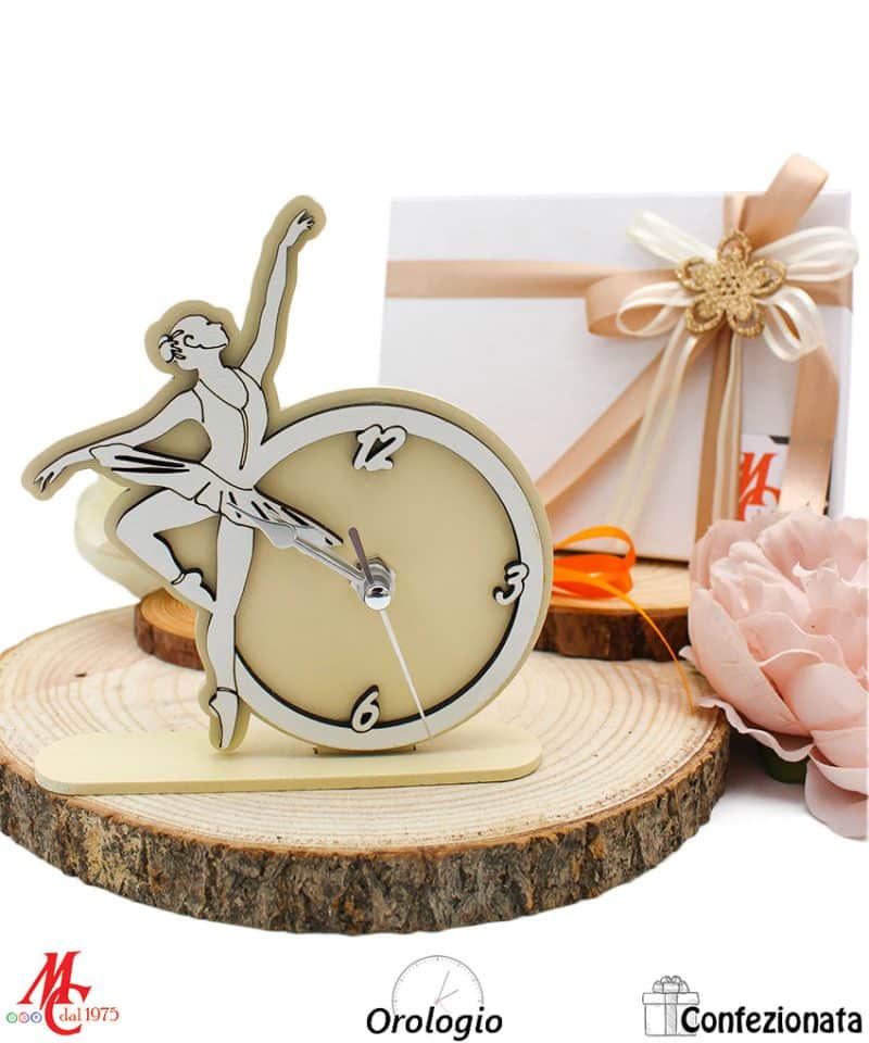 Bomboniera Orologio Ballerina - Completa di Confezione