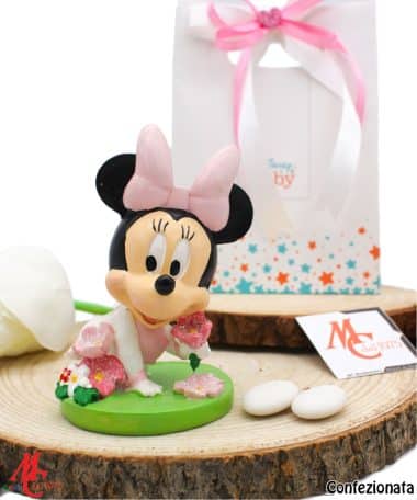 Bomboniera Baby Minnie Disney in Resina - Confezione Completa di Shopper Disney