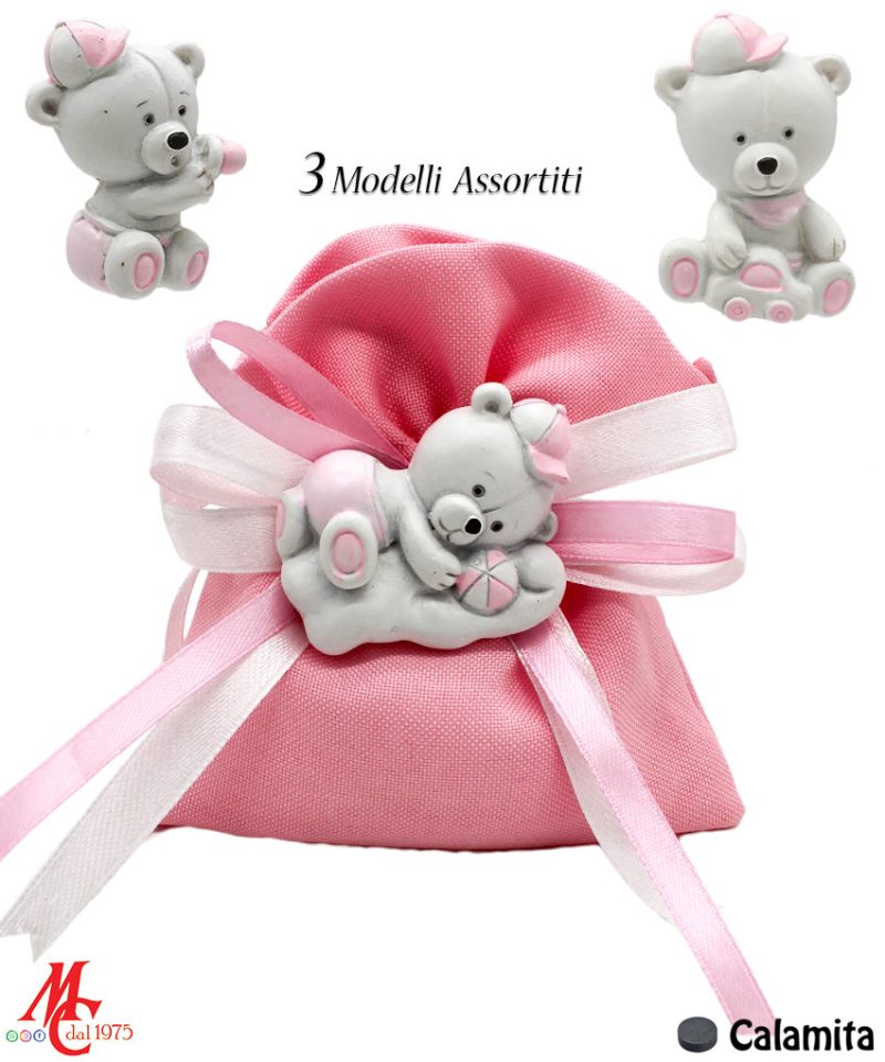 Magnete Baby Orsetti Rosa - 3 Modelli assortiti