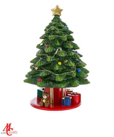 Carillon Albero di Natale - Resina Brand: Christmas Collection Materiale: Resina Misure:  Ø 12cm x h. 17,5cm Colore: Rosso - Verde