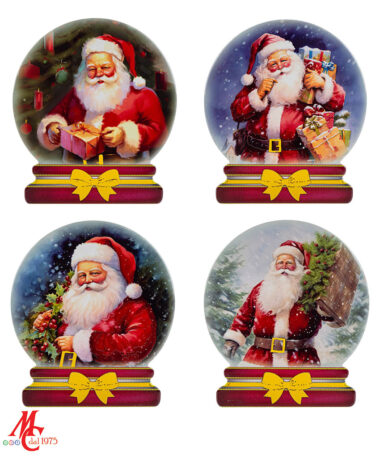 Calamita Babbo Natale- 4 Modelli Assortiti Brand: Christmas Collection Materiale: Ceramica - Misure: 6,5cm x 7,5cm Colore: Rosso - Bianco - Oro