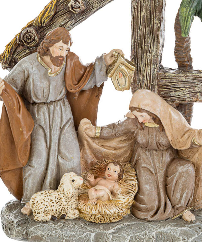 Presepe in Resina Materiale: Resina Misure: 11cm × 4,5cm x h.15cm