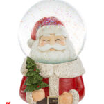 Ampolla Babbo Natale Materiale: Resina | Vetro - Misure: Ø 5cm x h.6,5cm Colore: Bianco - Rosso