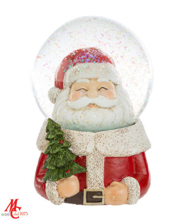 Ampolla Babbo Natale Materiale: Resina | Vetro - Misure: Ø 5cm x h.6,5cm Colore: Bianco - Rosso