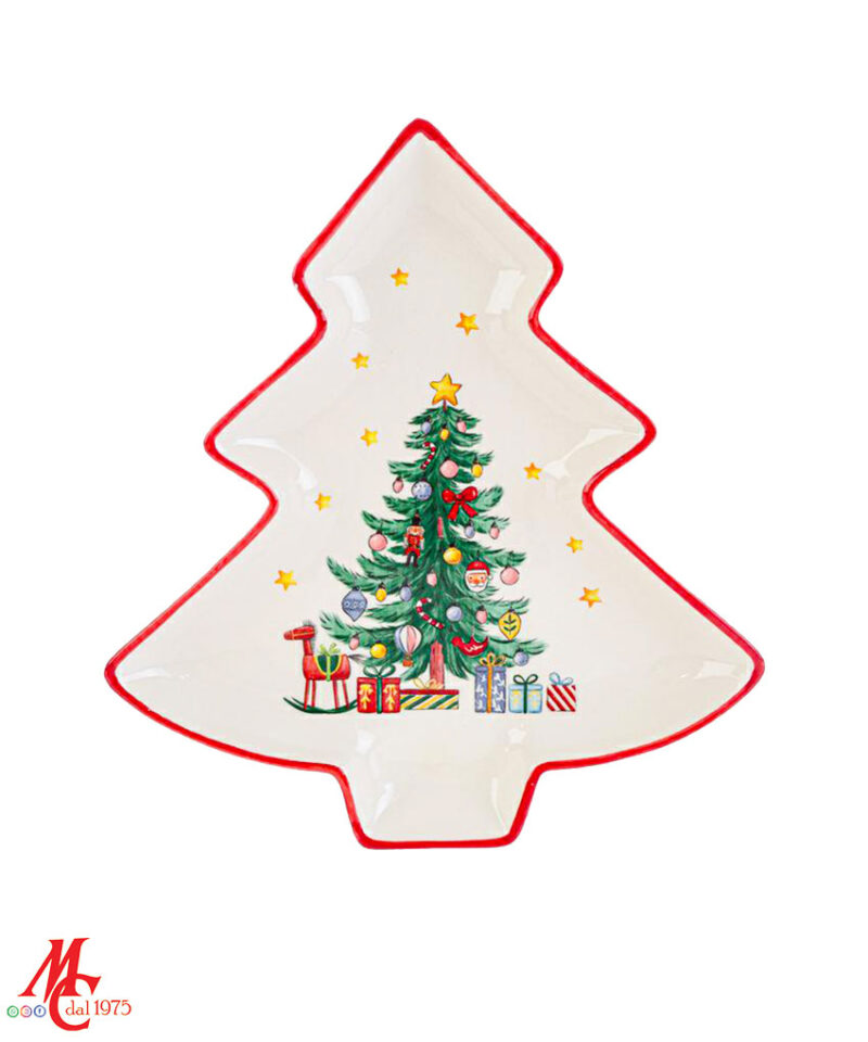 Vassoio Ceramica - Dec. Albero Natalizio Brand: Christmas Collection Materiale: Legno Misure: 28cm × 25cm x h.3cm