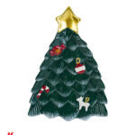 Vassoio Ceramica Albero di Natale Materiale: Ceramica Misure: 18cm × 25cm x h.3,5cm