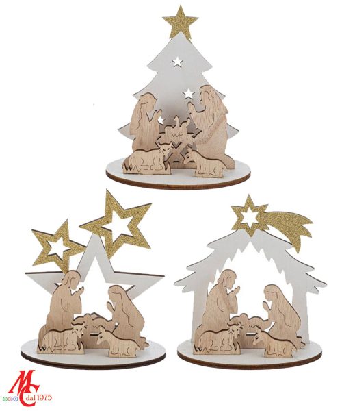 Presepe Legno - 3 modelli assortiti