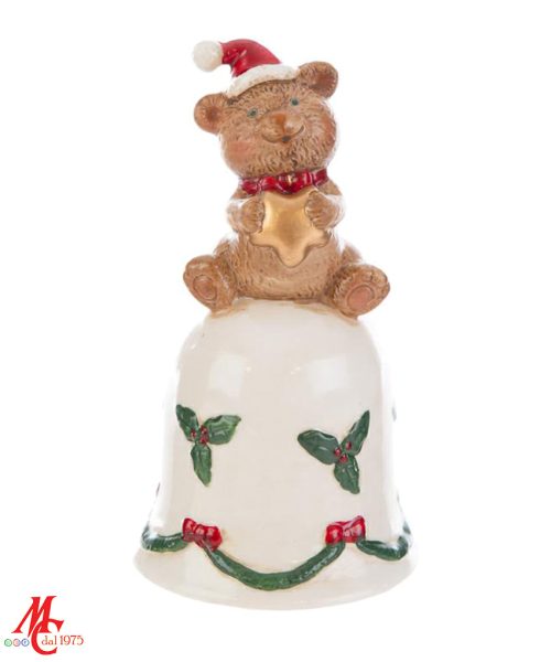 Campanella Natalizia Orsetto Porcellana