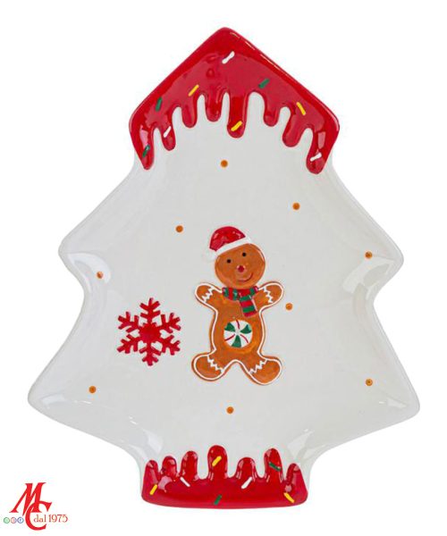 Vassoio Ceramica - decoro Biscotto Zenzero