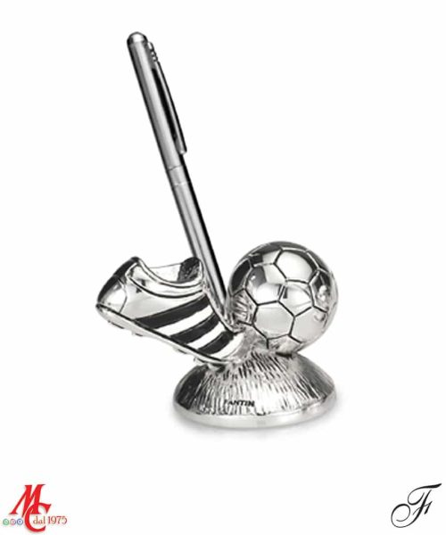 Bomboniera - Scarpetta Calcio Bianco/Nero con Penna