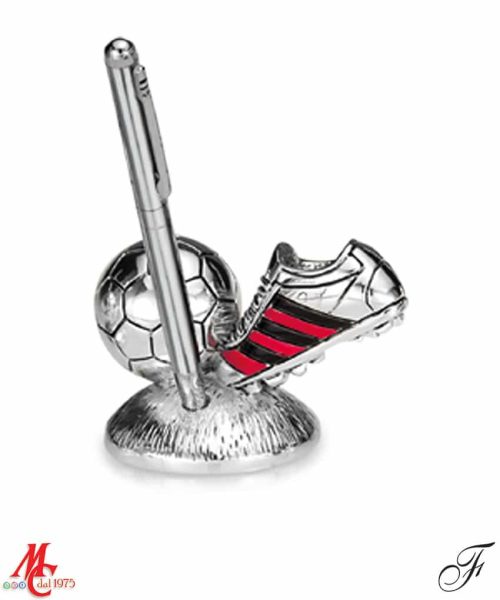 Bomboniera - Scarpetta Calcio Rosso/Nera con Penna
