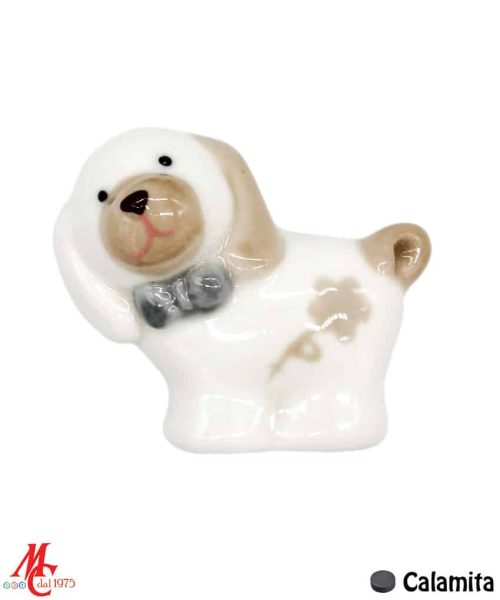 Bomboniera/Bustina Calamita Cagnolino Porcellana