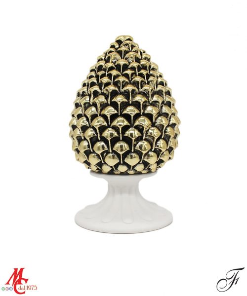 Bomboniera - Pigna Oro con base Bianca