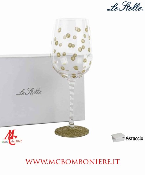 Calice vetro decorato Oro