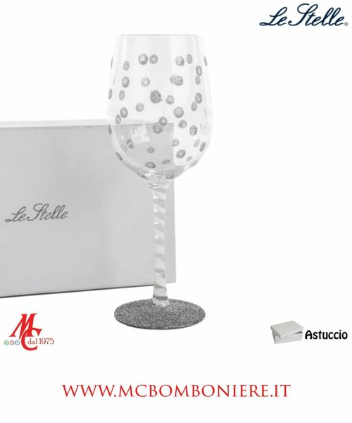 Calice vetro decorato Argento