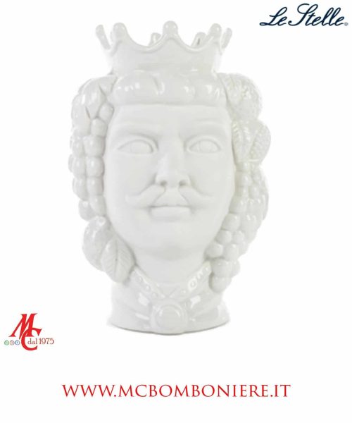 Testa di Moro Uomo - Total White - h.22cm