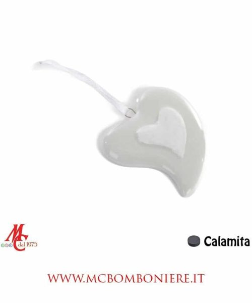 Bustina - Cuore Grigio Porcellana - Calamita