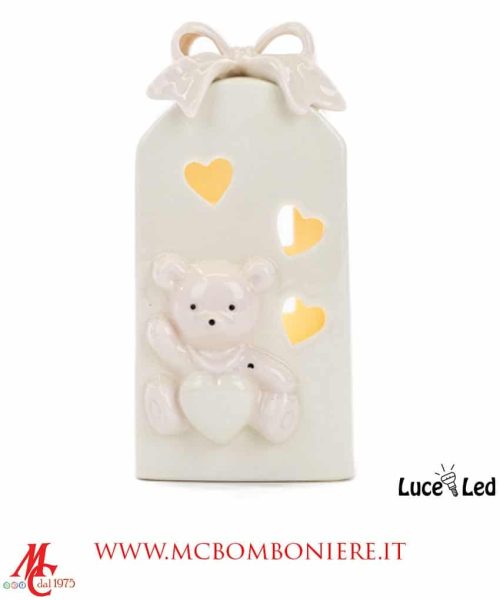 Bomboniera - Gabbietta Orsetto Rosa