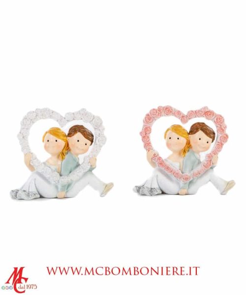 Bomboniera - Sposini Resina seduti