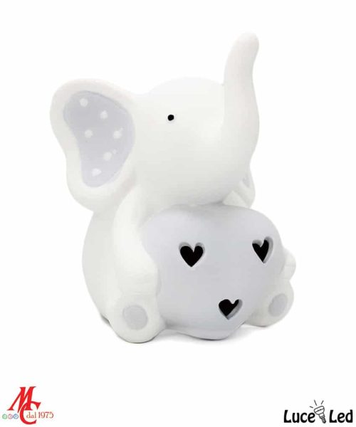 Bomboniera - Elefantino a Led Porcellana Celeste