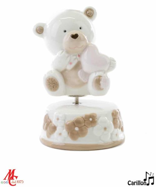 Bomboniera - Carillon Orsetto Rosa