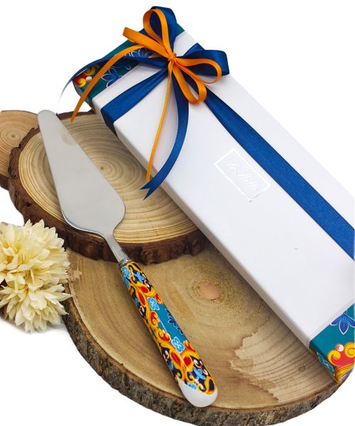 Bomboniera Utile Paletta Torta - Decorato "Les Jeux Sont Faits" - Completa di Confezione