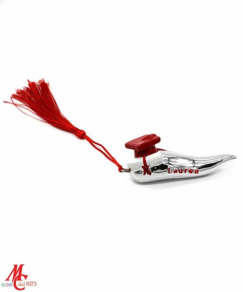 Bomboniera/Bustina Laurea - Corno Argento