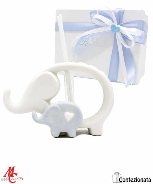 Profumatore Elefantino Porcellana Celeste
