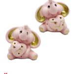 Elefantino Rosa e Oro - Luce Led