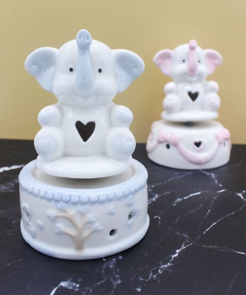 Elefantino Carillon Porcellana Celeste