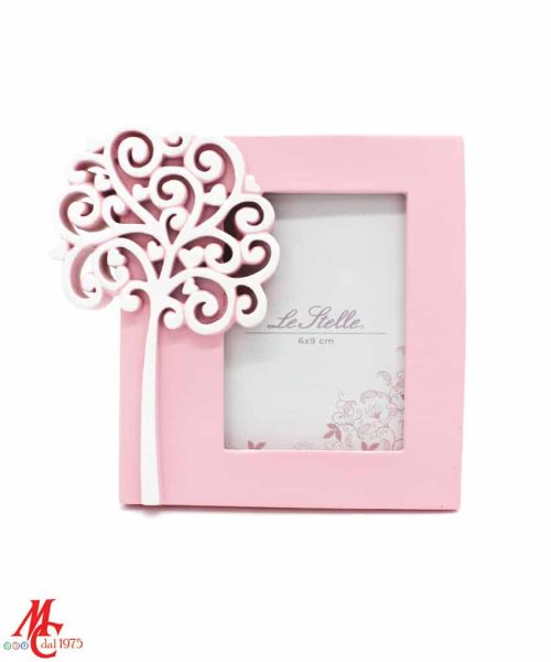 Bomboniera Portafoto - Decoro Albero della Vita Rosa