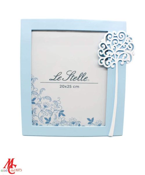 Portafoto decoro Albero della Vita - Celeste