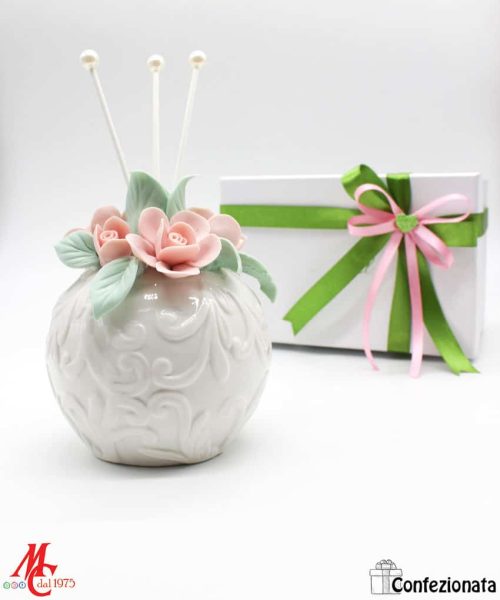 Profumatore Fiore Porcellana Grande