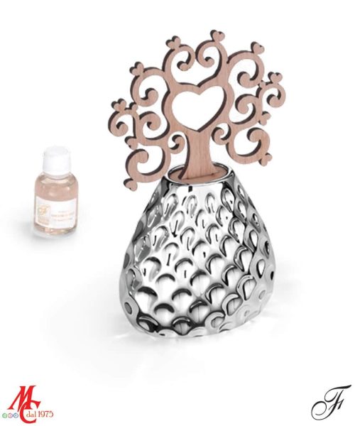 Bomboniera - Profumatore Goccia Argento con Albero della Vita