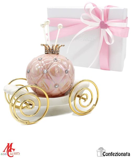 Carrozza Profumatore Porcellana Rosa