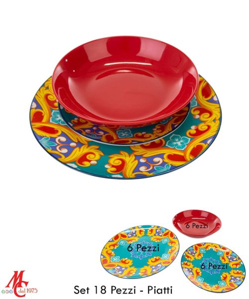 Set 18 Piatti - decoro LES JEAUX SONT FAITS