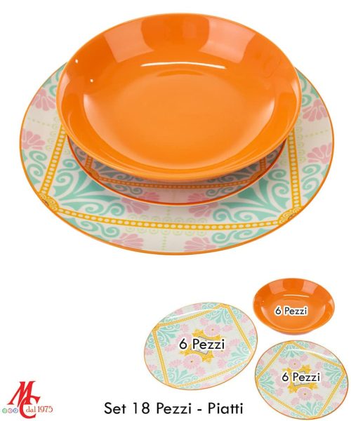 Set 18 Piatti - decoro ALOHA