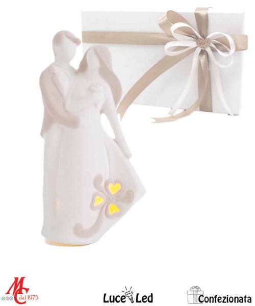 Bomboniera Matrimonio - Sposini luce led