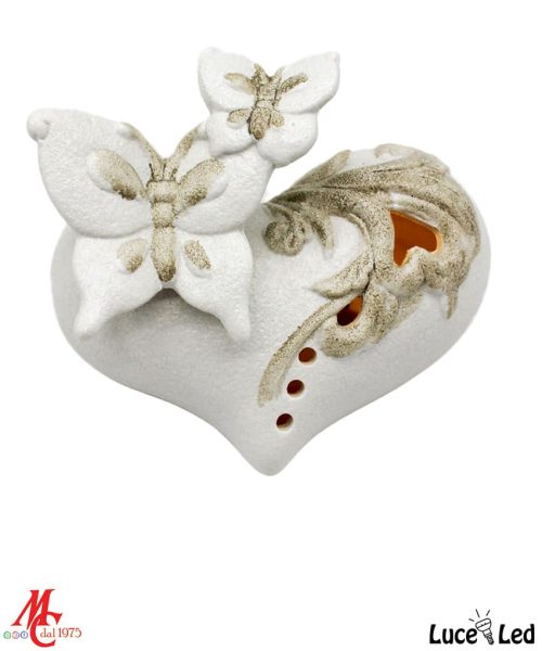 Cuore con Farfalle - Luce Led