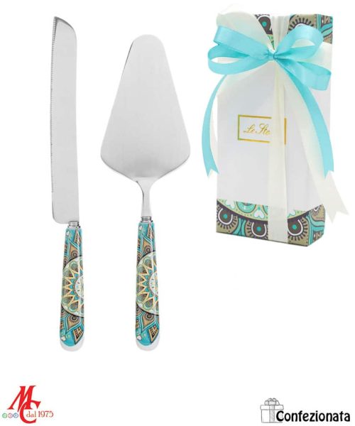 Bomboniera Confezionata - Set Taglia Torta decoro CASHMERE