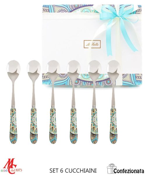 Bomboniera Confezionata - Set 6 Cucchiaini decoro CASHMERE