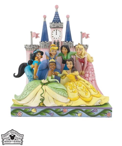 Statuetta Le Principesse Posano Davanti Al Castello - Disney Traditions