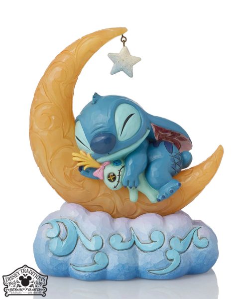 Statuetta Stitch e Scrump Su Una Luna A Led - Disney Traditions
